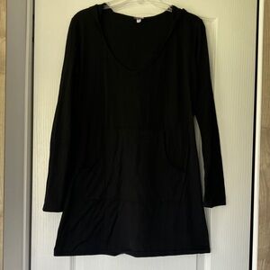 Merona Black Hooded Swim Cover Up
